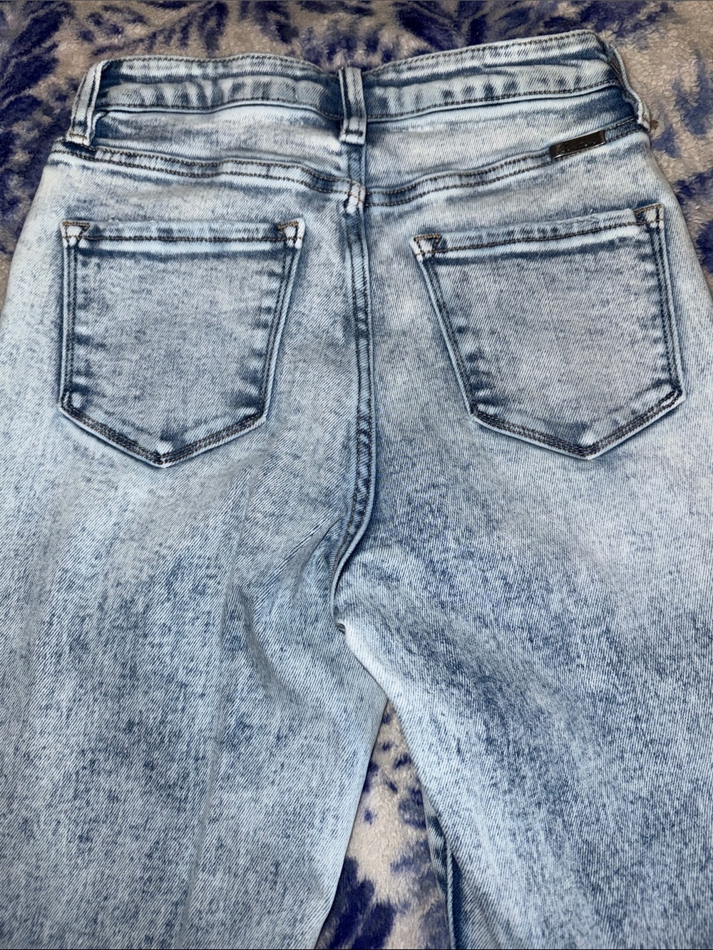 KanCan Light Blue Acid Wash High-Rise Flare Jeans - Picture 5 of 6